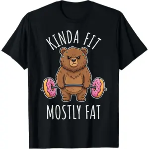 100% Cotton Printed Street-Style T-Shirt Kinda Fit Mostly Fat T-Shirt