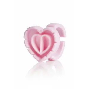 Pink Heart-Shaped Glue Rings (100 pcs)