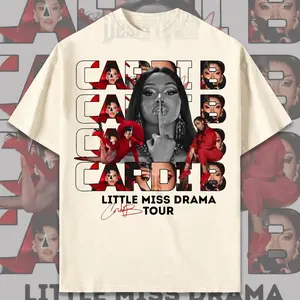 [Sale up to 30%] Car-B Inspired Little Miss Drama Tour 2026 Shirt, Vintage Rap Concert Tee, Am I The Drama Fan Gift Unisex