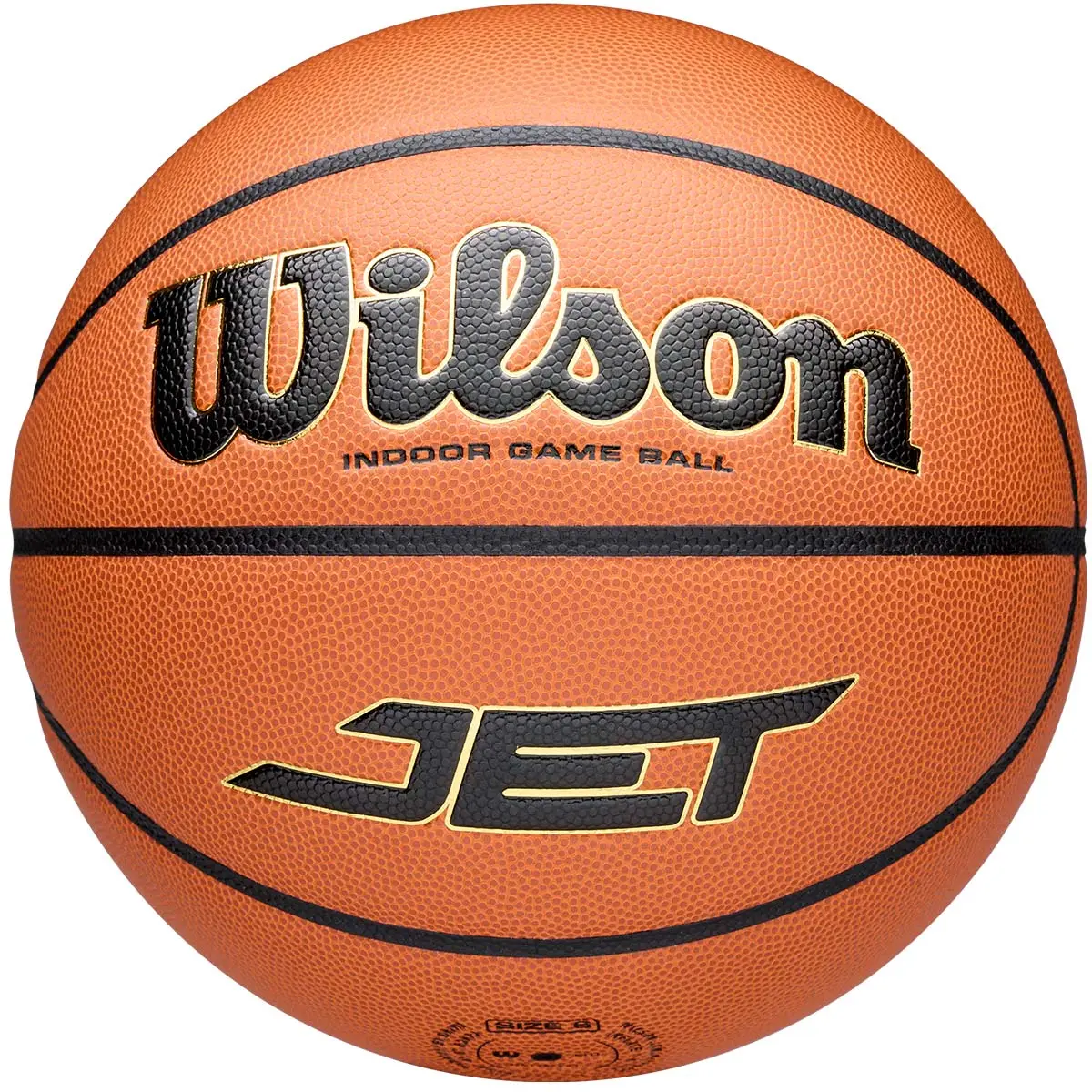 Wilson Women's 28.5" (Size 6) JET Intermediate Cushioned Rubber Basketball, Sponge-Like Core, Pebbled Grip, Partially Inflated Indoor Play Official Ball, Ball Size Basketballs, Cushioning, Partially Infl., Sponge-Like Cushion Core