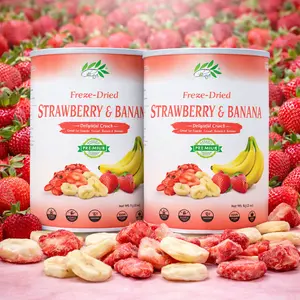 CHAVI Freeze-Dried Strawberry Banana | pack of 2 - Healthy  Superfood Super snacks  Fruit- Natural Sweet No Added Sugars or Preservatives - Non-GMO, Vegan, Gluten-Free 4 oz |