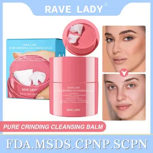 1PCS Pure Scrub Cleansing Cream with Snow Grass Extraction Pore Cleansing Cream Non greasy Ice Cream Texture Rotating Makeup Removal Cream Suitable for All Skin Types, Male and Female