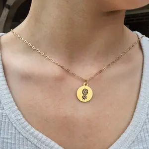 Gold Upside Down Pineapple Necklace