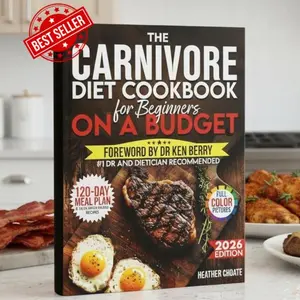 The Carnivore Cookbook for Beginners on a Budget: A Beginner-Friendly Guide to 120 Days of Simple Meal Planning, Smart Grocery Shopping, and Affordable Meat-Based Recipes (Includes $7/Day Budget Blueprint + 7 Practical Bonuses) Paperback