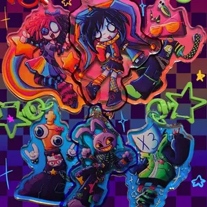 Scene-ish TADC Holographic keychains!!! Pomni, Jax, Ragatha, Kinger, Zooble, and Gangle
