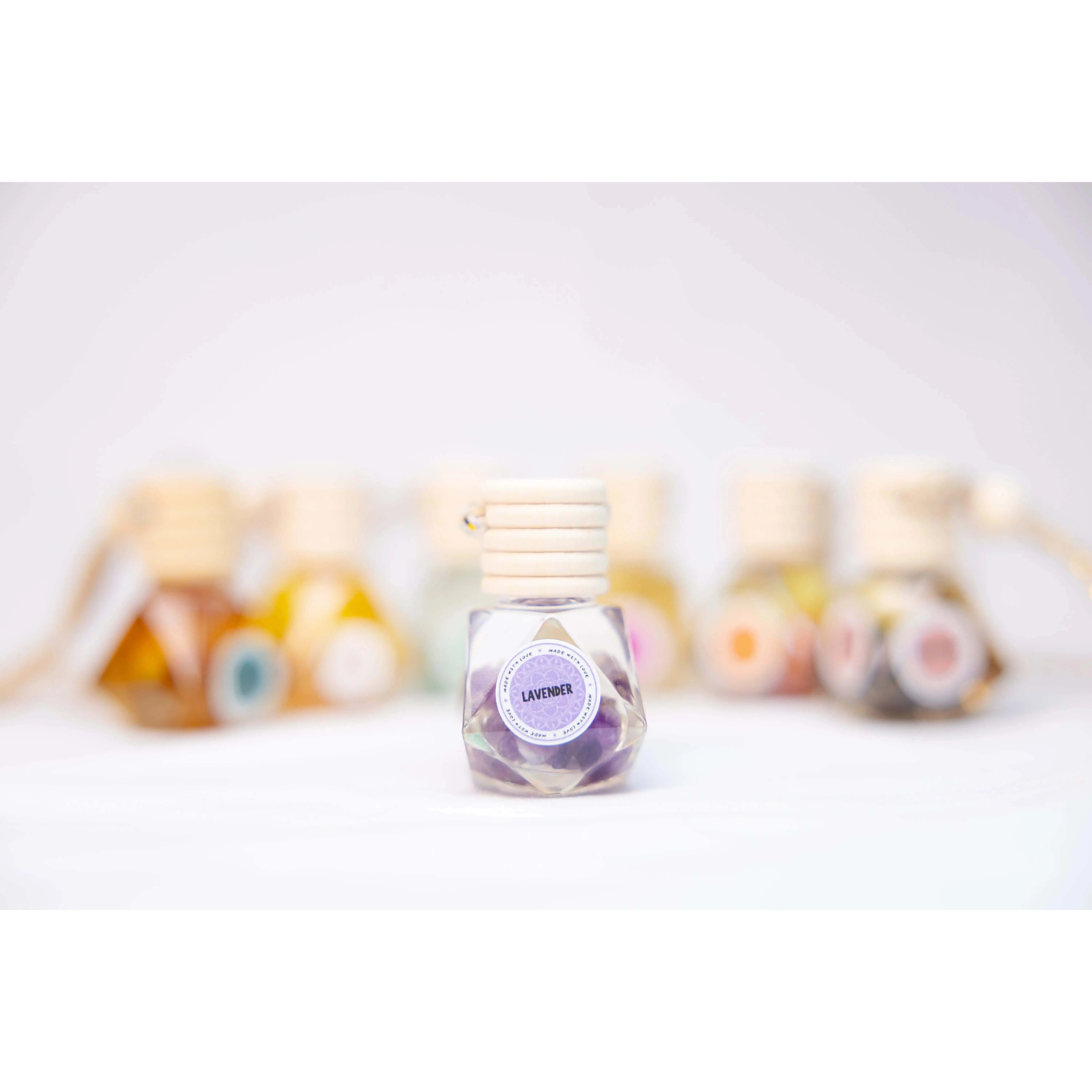 Natural Essential Oils Car Diffuser | Crystal-Infused