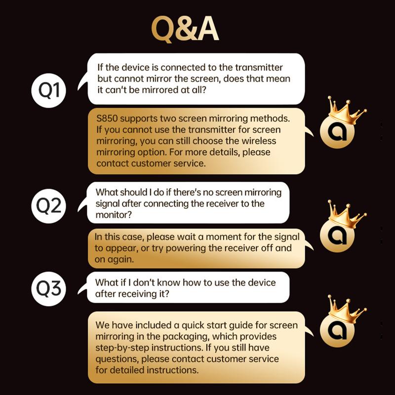 llano S850 Upgraded Type-C Wireless HDMI Transmitter and Receiver, 50M, Ultra 4K Decode Input 1080P@60Hz Output, Plug&Play 5G+2.4G and Audio for Phone/Tablet/Laptop/PC to Monitor/Projector/TV Box llano S850 Upgraded Type-C Wireless HDMI Transmitter and Receiver, 50M, Ultra 4K Decode Input 1080P@60Hz Output, Plug&Play 5G+2.4G and Audio for Phone/Tablet/Laptop/PC to Monitor/Projector/TV Box