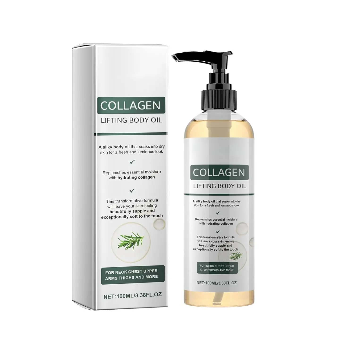 Collagen Lifting Body Oil, Anti-Aging Wrinkle Removal & Skin Tightening Collagen Oil for All Skin Types.