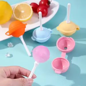 4-Pack Unique Lollipop Ice Ball Ice Cream Molds Set, Reusable Freezer Trays for Fun Summer Snacks, Perfect for Home Activities