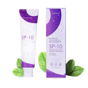 SP-10 Probiotic Whitening Toothpaste for Teeth Whitening/Brightening & Fresh Breath,Probiotics Formula for Gum Health,Fluoride-Free,Minty Fresh Flavor,4.23 oz Oral niacinamide toothpaste
