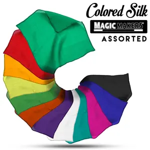 Assorted 36 inch Colored Silks- Professional Grade (12 Pack)