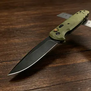 D2 Steel Folding Pocket Knife Aluminum Handle Lightweight EDC Knife Outdoor Camping Hiking Everyday Carry Utility Tool Gray-4300