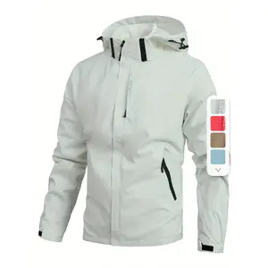 [Waterproof Lightweight] Waterproof Rain Jacket - Lightweight Hooded Shell - Men's Outdoor Hiking Windbreaker