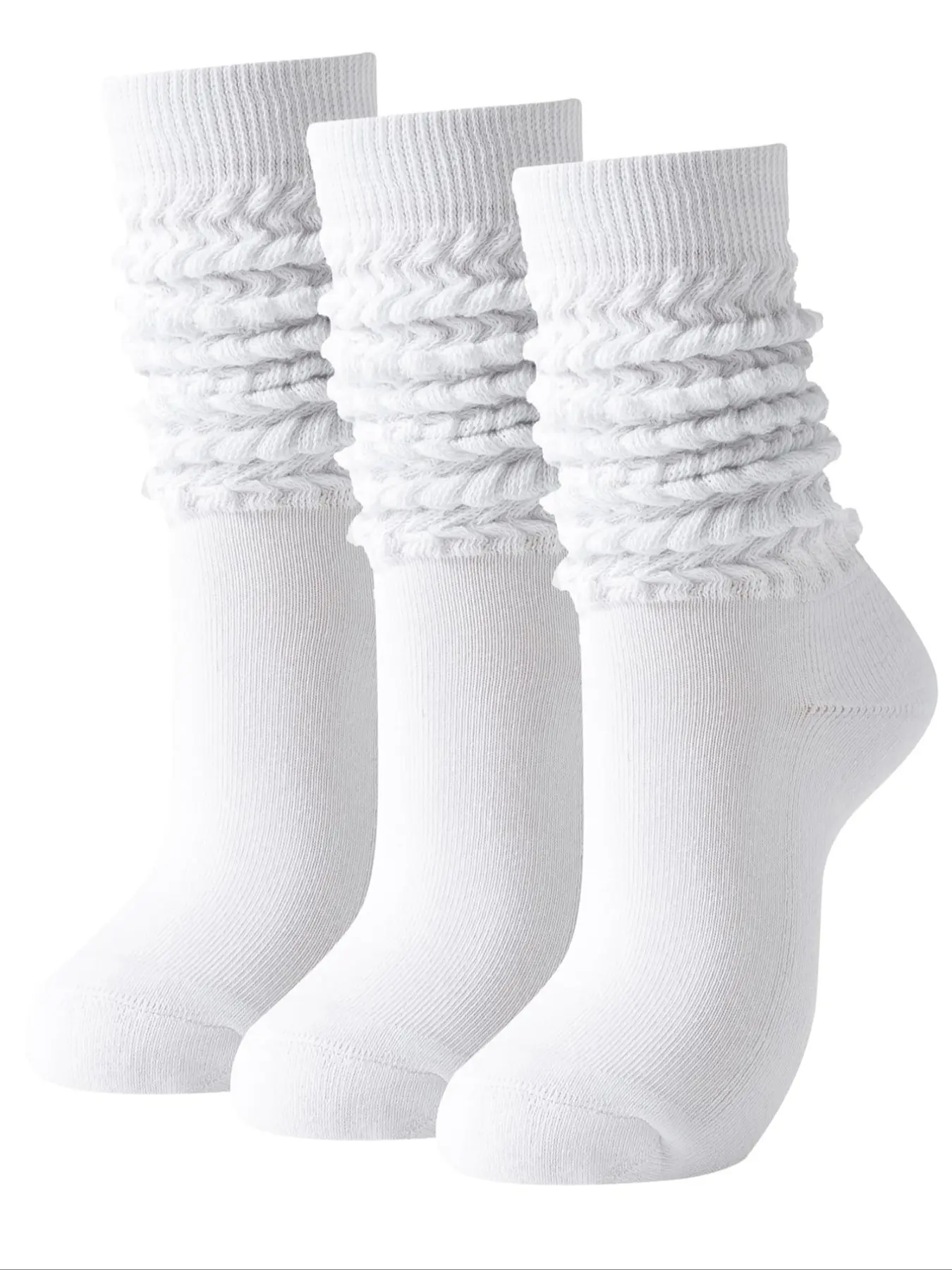 Women's Long Socks Set, Warm Sweat-Absorbing Breathable Knit Sports Socks, Ideal for Fitness and All Seasons, Casual Plain Pattern, Everyday Warmth Socks, Minimalist, Womenswear