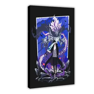 Anime Solo Leveling Sung Jinwoo II Canvas Poster Wall Art for Home Bedroom Office Dorm Room Decor