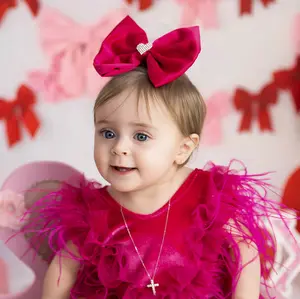 Cerise Pink Satin Bow