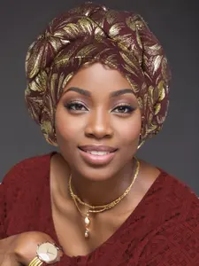 Women's Ethnic Style Wheat Sheaf Braided Headscarf Hat, Vintage Look, Perfect for Parties and Folk Festivals