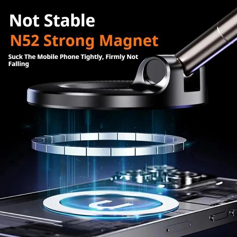 For Magsafe Car Phone Holder Suction Cup Vacuum Magnetic Phone Hholder 360° Rotatable Foldable Phone Holder Phone Accessories