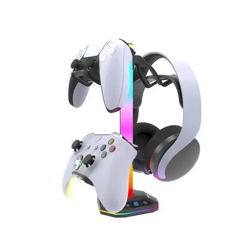Game Controller Holder, Game Controller Display Stand with RGB Light Effect, Console Accessories for PS5 Controller/Xbox Controller, Switch Controller, Game Accessories, Game Peripherals