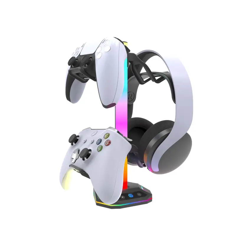 Game Controller Holder, Game Controller Display Stand with RGB Light Effect, Console Accessories for PS5 Controller/Xbox Controller, Switch Controller, Game Accessories, Game Peripherals