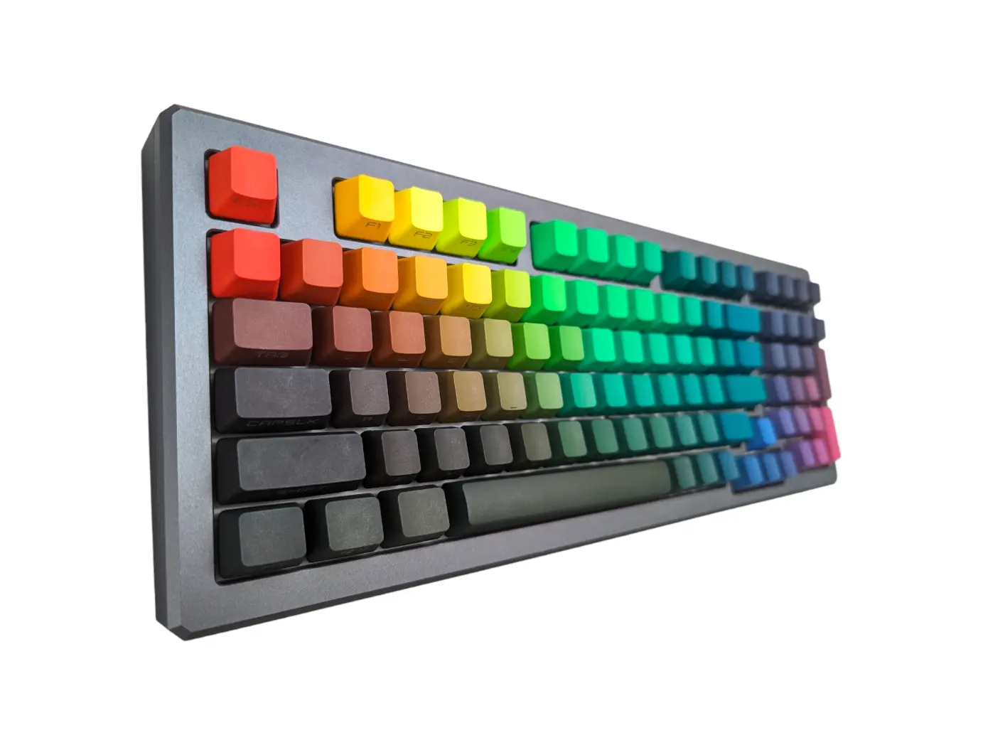 Dark Prism Rainbow PBT OEM Keycap Set (134 pcs)
