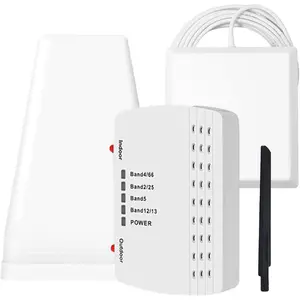 Cell Phone Booster for  Office | 2 Inside Antennas| Boosts 5G & 4G LTE | Cell Phone Signal Booster for  U.S. Carriers| Up to 8000 Sq.Ft | FCC Approved