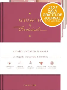 Growth And Gratitude Journal, for Women - Daily Affirmation & Mindfulness - Goal Planning with Self Reflection Pages