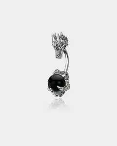 Dragon Head Natural Stone Belly Ring