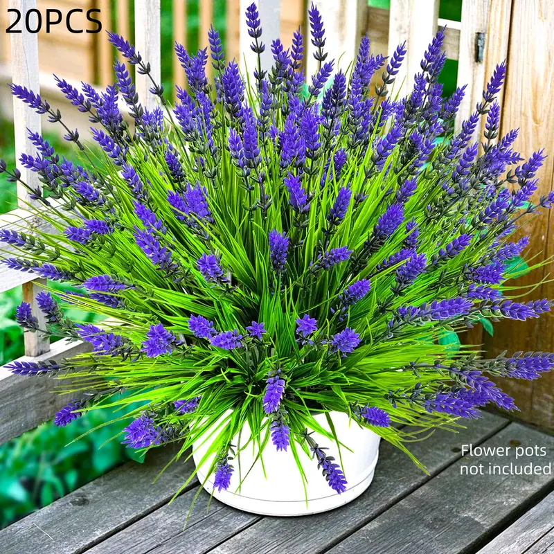 outdoor artificial lavender flowers - TikTok Shop