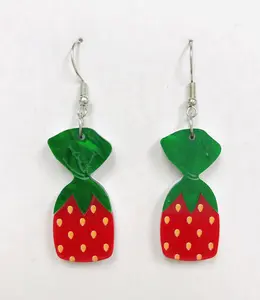 Strawberry Candy earrings Acrylic