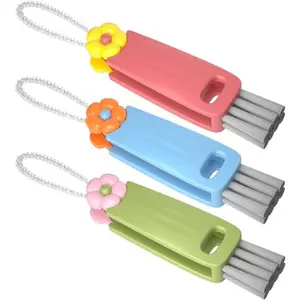 3-Piece Cup Lid Cleaning Brush Set, Multi-Functional Bottle & Straw Cleaner with Scraper, Gap Brush, Angle Head, Deep Clean Coffee Cups