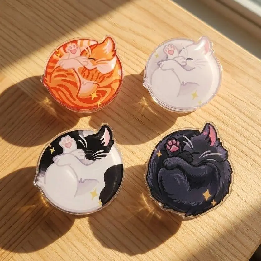 [NEW CATS UPDATED] Cute Cat Magnetic Phone Grip – MagSafe Grip Stand for Cat Lovers, Phone Holder, Kindle Grip Compact Cellphone