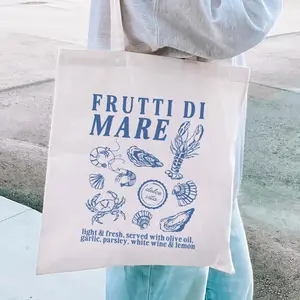 Dolce Vita Tote Bag Oyster Tote Crab Tote Shrimp Tote Lobster Tote Fisherman Aesthetic Oceancore Tote Coastal Granddaughter La Dolce Vita