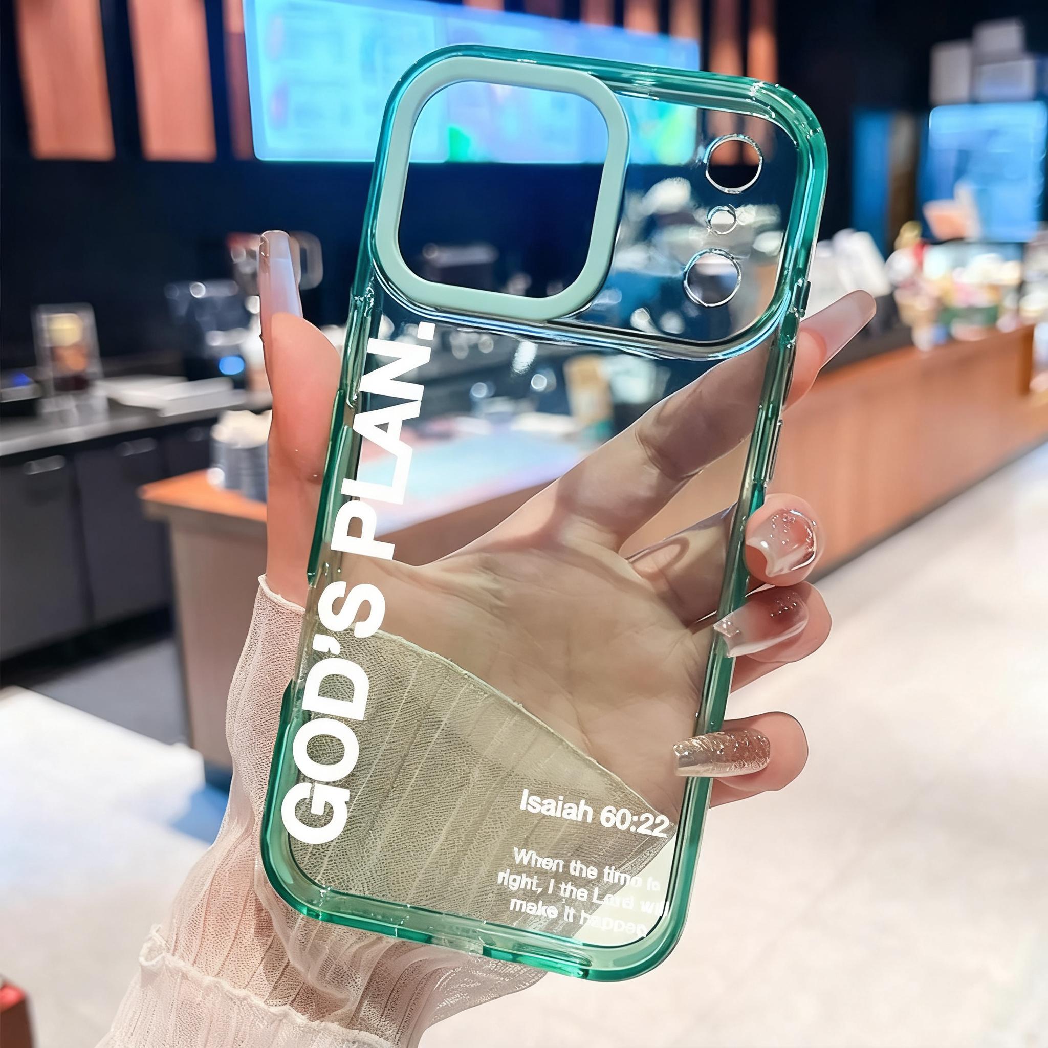 Christian Bible Verse God's Plan Faith Clear Shockproof TPU Case for iPhone 11-17 Pro Max, Protective Mobile Phone Cover for ip17promax stylish protection accessory