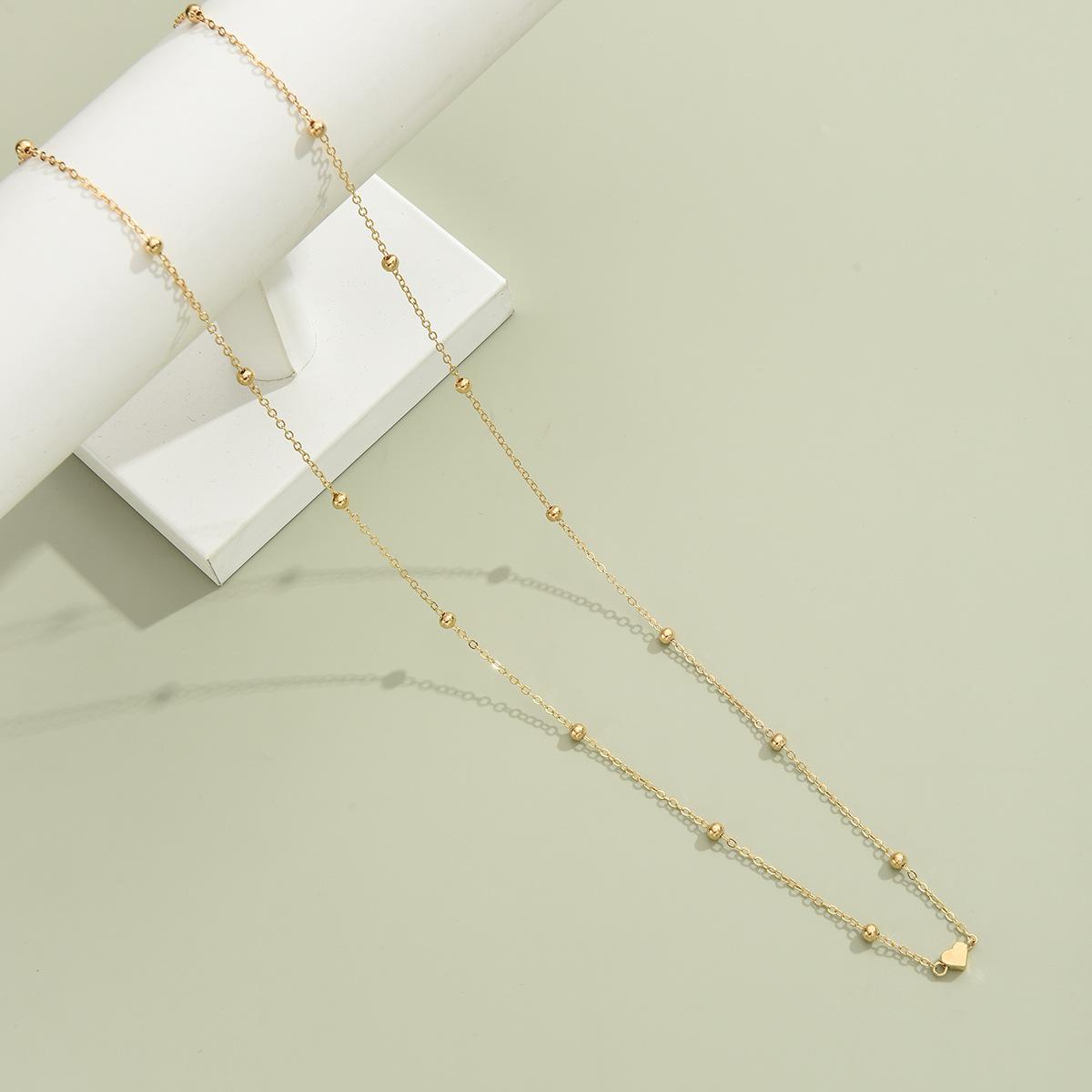 Creative And Fashionable Heart-shaped Bead Waist Chain, Golden Alloy Waist Chain For Women, Summer Accessory.