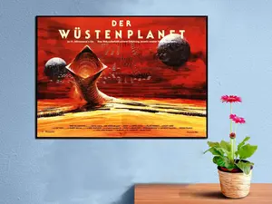 [Unframe] [Free ship] Dune German Poster, American epic science fiction film Wall Art