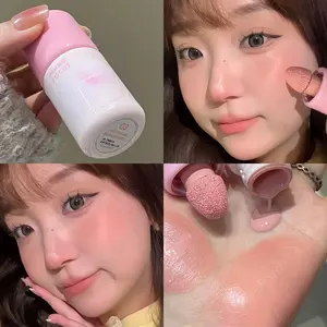 Liquid blush stick with a sponge tip, suitable for lips and cheeks; waterproof and long-lasting; color-correcting; suitable for all skin tones; provides a brightening effect; the perfect gift