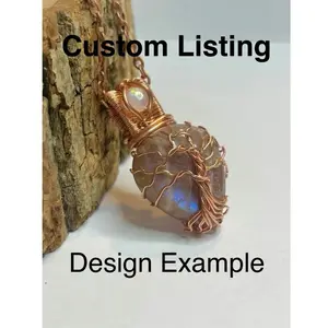 Custom Listing~ Choose Your Crystal~ Mini Tree of Life With Rainbow Moonstone accented stone ~ for new beginnings, optimism, abundance, intuition, growth