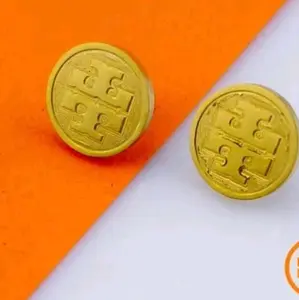 TB Gold Stainless Steel Earrings Female Male Casual Elegant