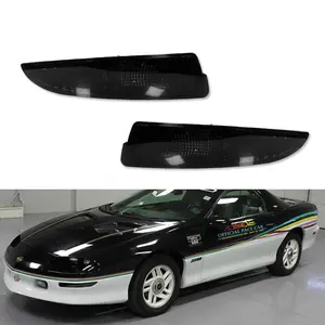 2PCS Smoked Side Marker Parking Turn Signal Corner Light For 1993 1994 1995 1996 1997 1998 1999 2000 2001 2002 Chevry Camaro,Replace OEM GM2520146 GM2521146