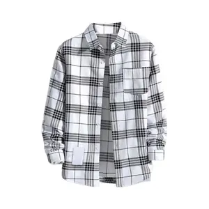Lolvmvchi Black 2024 Friday Deals Plaid Dress Shirt Men Orange White Striped T Shirt Men Heavy Flannel Shirts Mens Flannels Plus Size Mens Clothing 4White 4X-Large