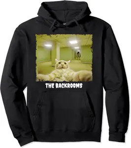 Cat lost in The Backrooms Pullover Hoodie - Luciaodrioz Shop 98B0CWYHJLHK