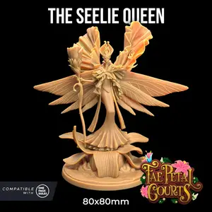 The Seelie Queen Fae Petal Courts Army | The Dragon Trappers Lodge | 32mm Scale | Miniature TTRPG Mini DnD Dungeons Dragons Wargaming