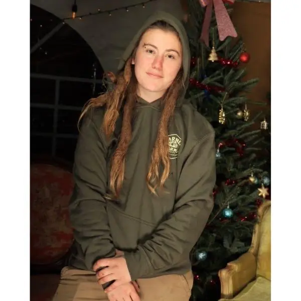 Darnell Farms Olive Green Work Hard Knuckle Hoodie Sweatshirts