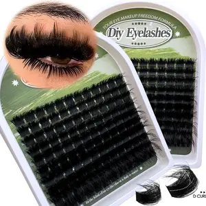 Plush Eyelash Extension Kit, Russian Roll D Curl, Mixed Thickness & Length Options, Dramatic Lashes, 200pcs/150pcs/140pcs, Solid Form, Individual False Eyelash