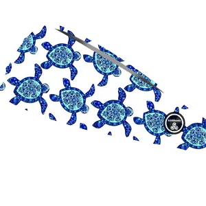 RAVEbandz The Pro - Wide Stretch Headband (Sea Turtles - White)