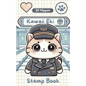 Kawaii Eki Stamp Book: Cute Cat Passport to Japan Train Travel Journal Collection