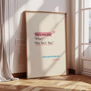 Better Than The Movies Poster Lynn Painter Book Quotes Poster Book Art Wall Decor Bookworm Gift Friendship Gifts Room Bookish Poster
