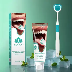 Probiotics Mint Tongue Clean Kit  1 Min Deep Clean for Stubborn Coating Bad Breath Post Meal Smoking Essential 50g Long Lasting Freshness