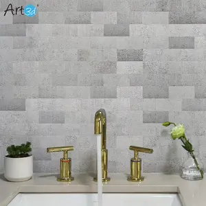New Art3d 10-Pack Peel and Stick Backsplash Wall Tile Imitation Natural Stone Texture Subway Tile